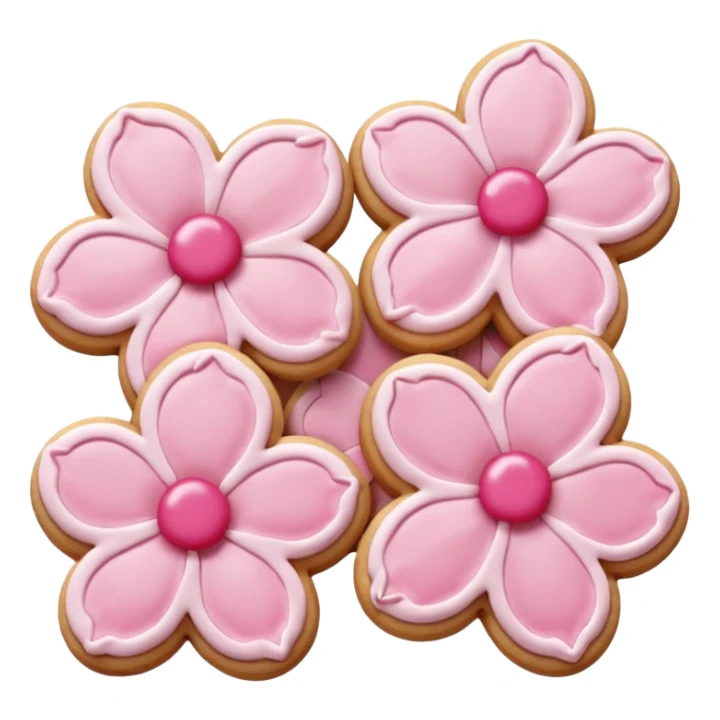 Cherry blossom shaped cookies  sticker