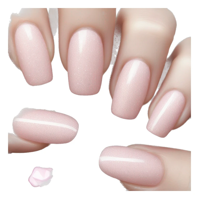 Light pink sparkly nails manicure sticker