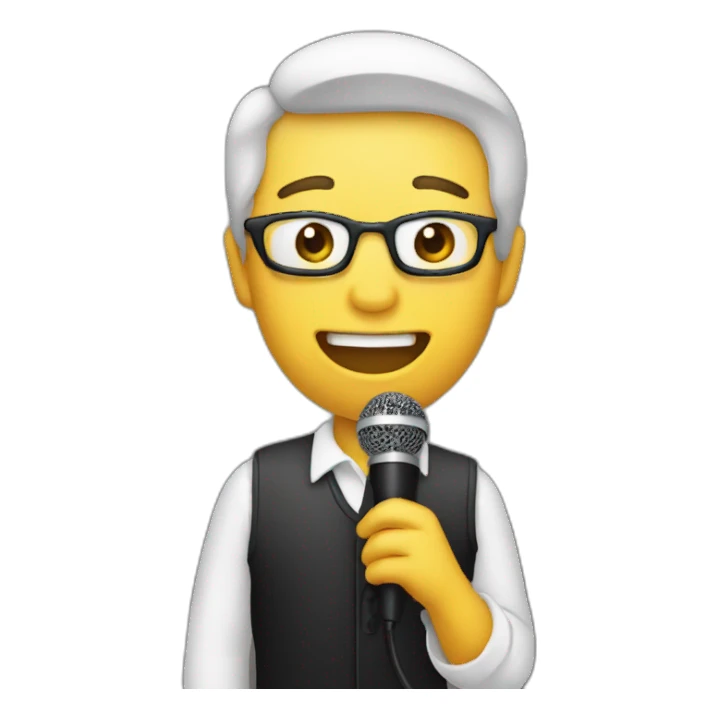 Someone is holding a mic sticker