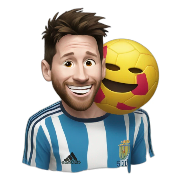 messi laughing  sticker
