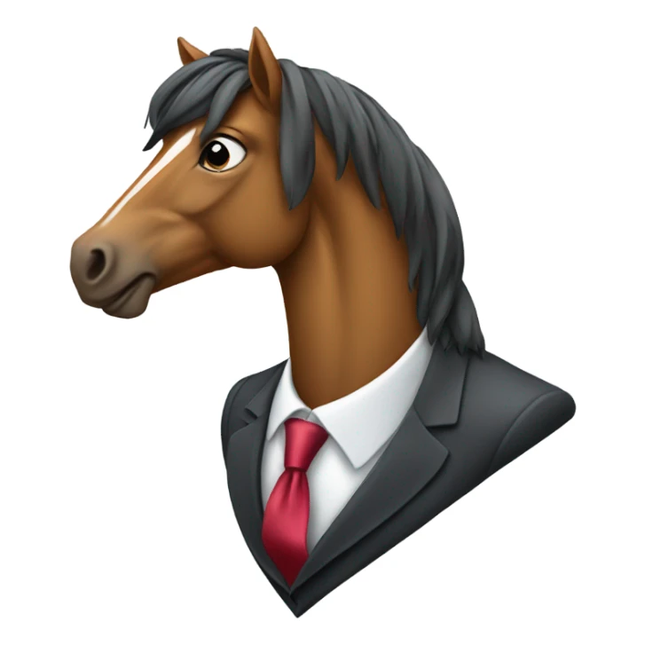 Horse wearing a tie  sticker