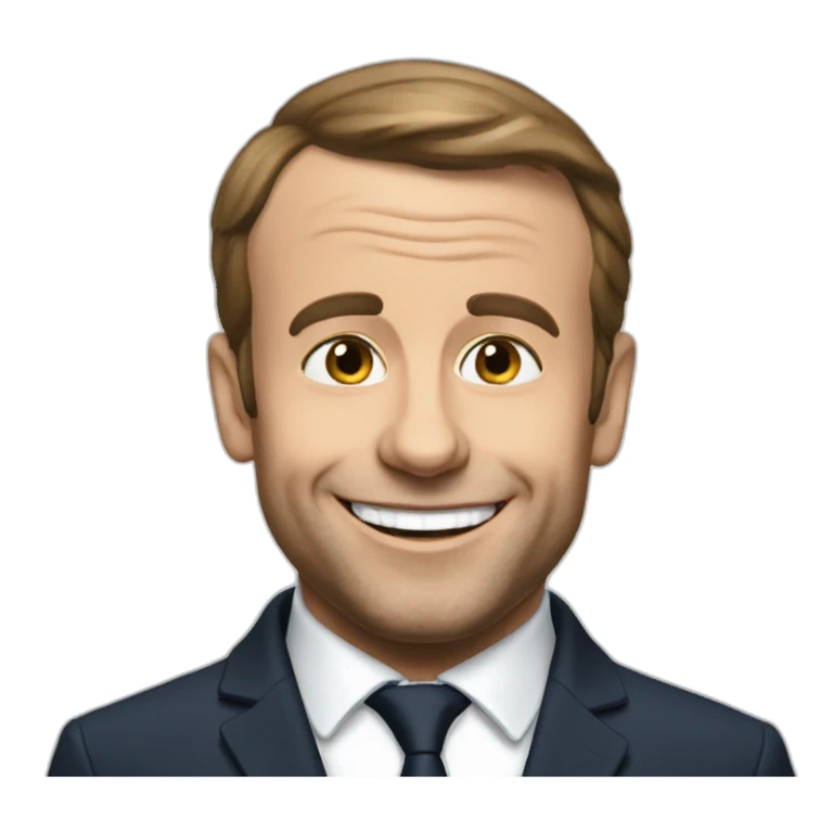 Macron happy sticker
