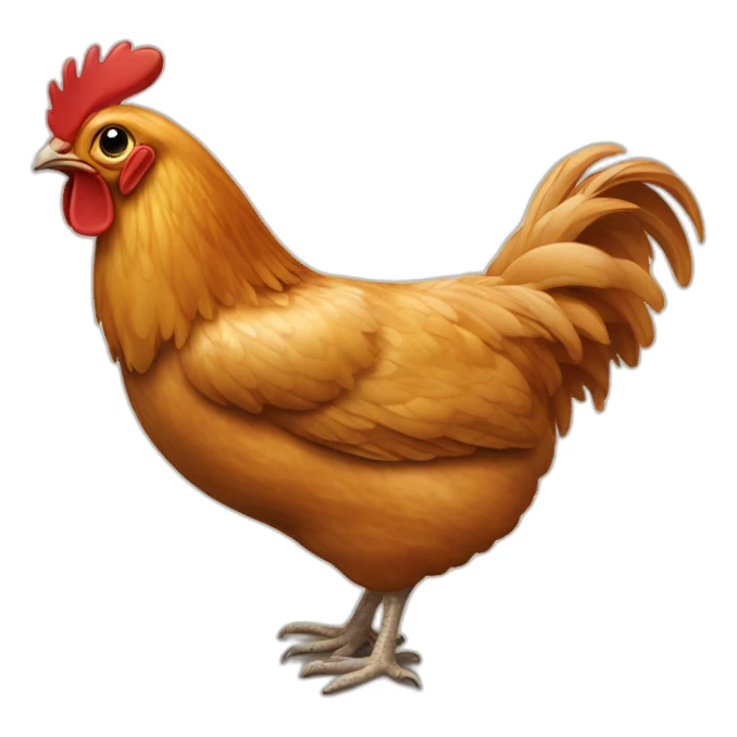 poulet sur maison sticker