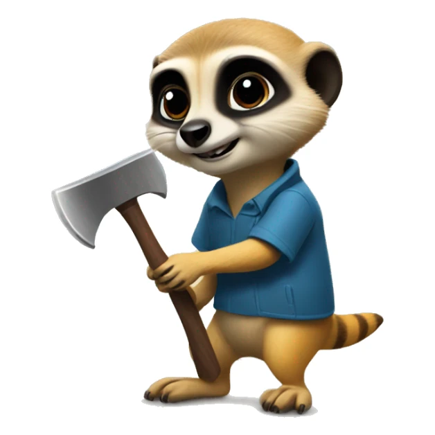 meerkat getting the axe sticker