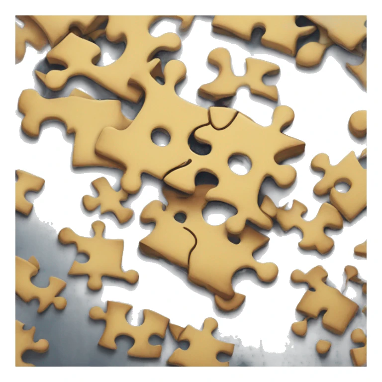 Disconnected puzzle pieces sticker