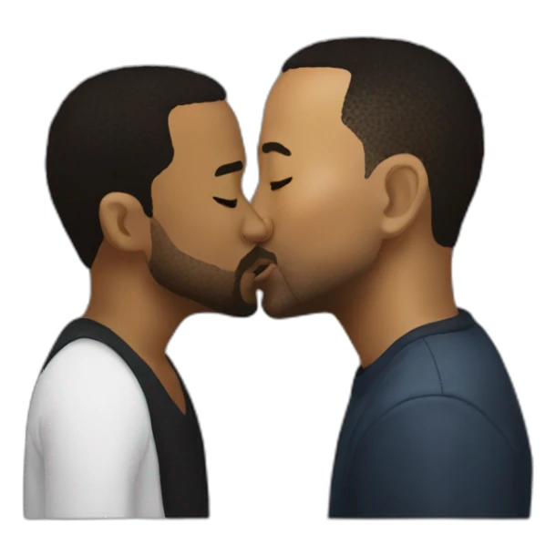 john legend kissing kanye west sticker