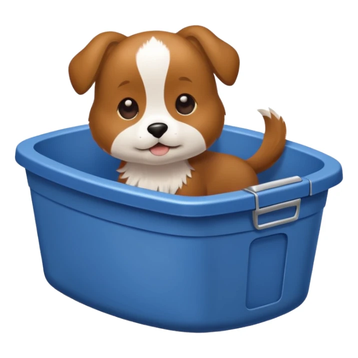 dog in litter box sticker