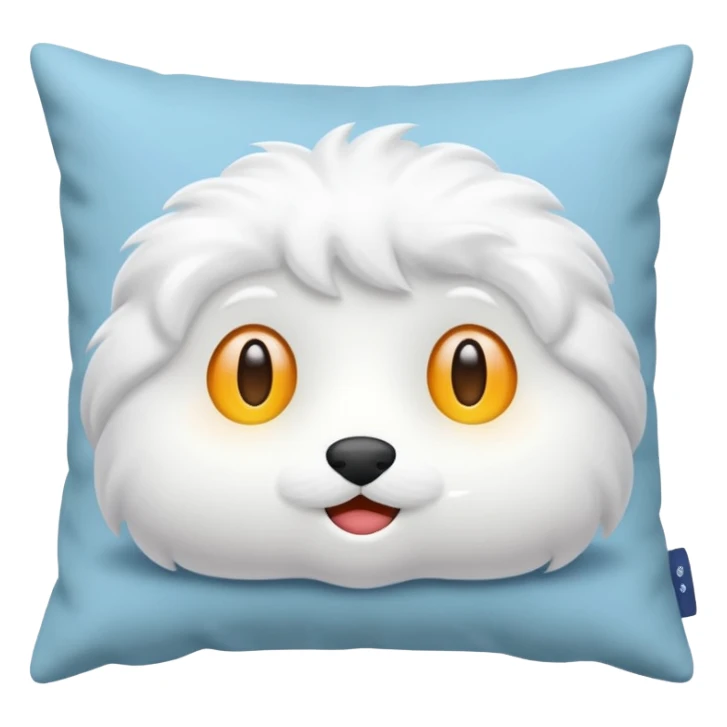 pillow white, no face sticker