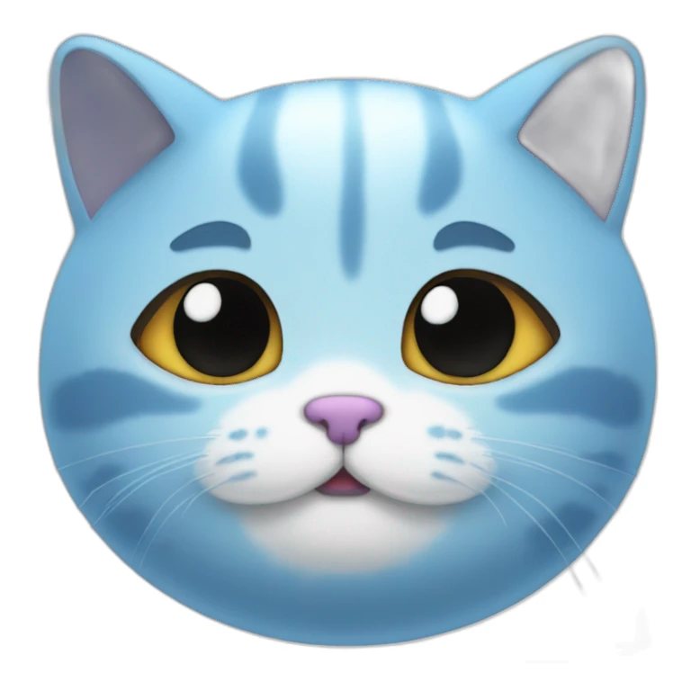 blue mellow mochi cat sticker