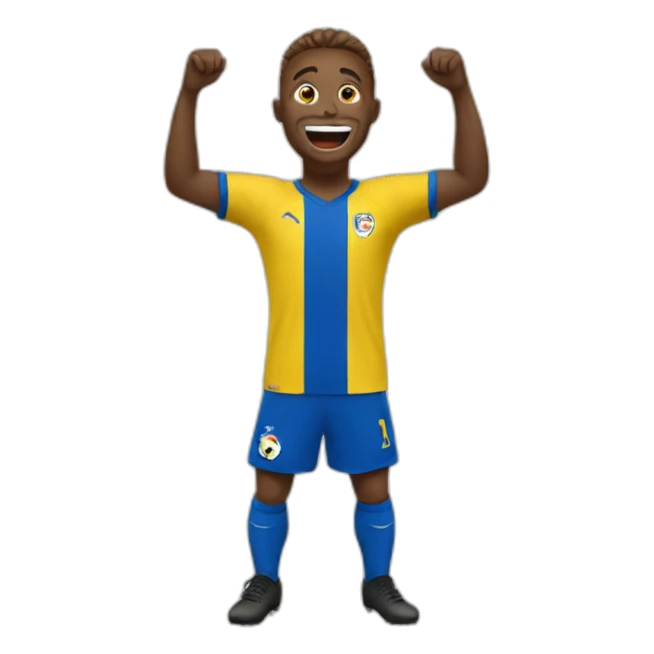 soccer supporter celebrating sticker