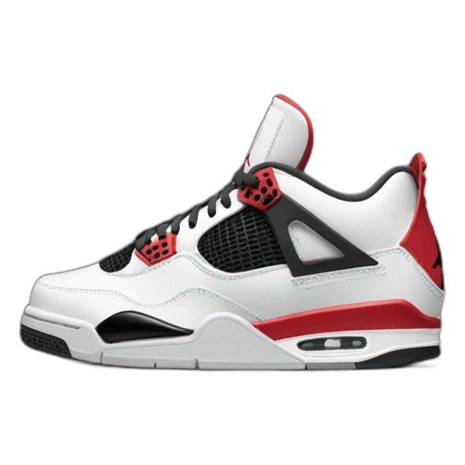 Black young with Jordan 4 and Nike tec sticker