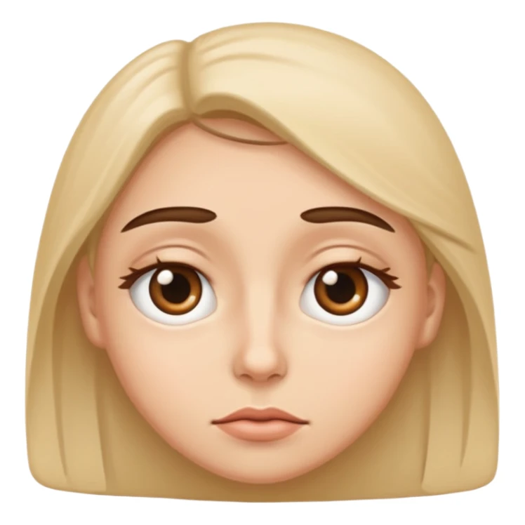 Eye roll with eye bags sticker