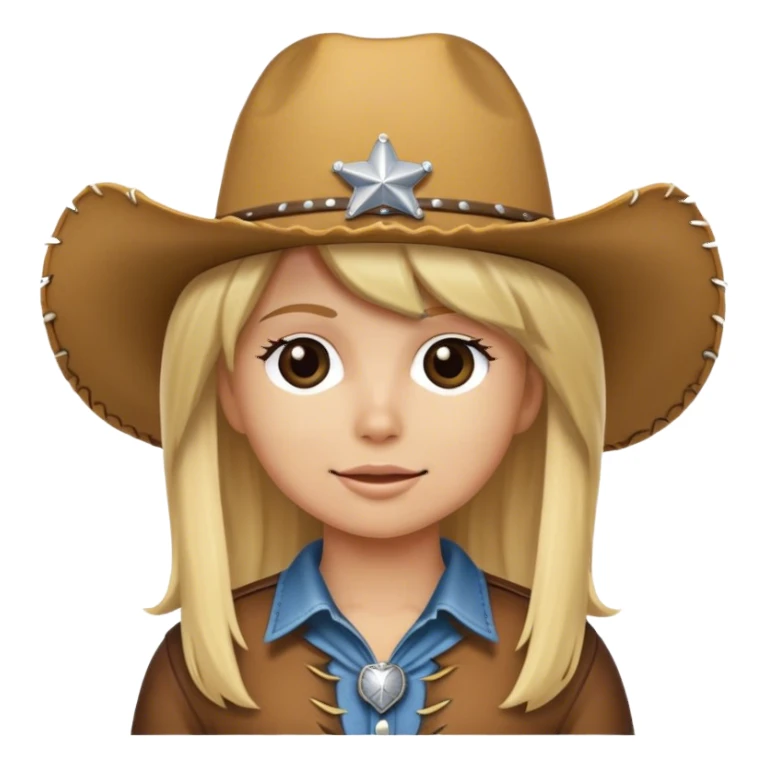 Blonde Yorkie cowboy hat sticker