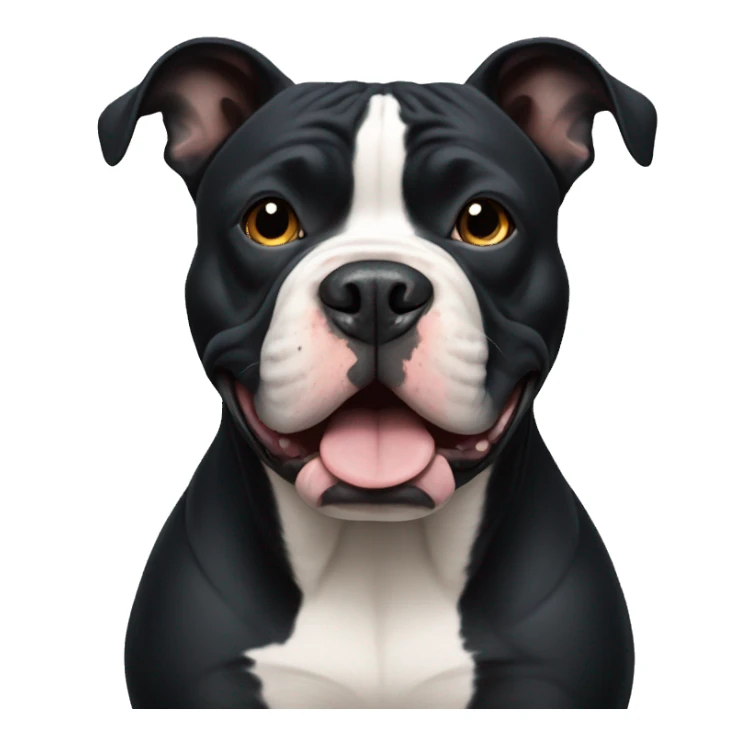 Solid Black American Bully  sticker