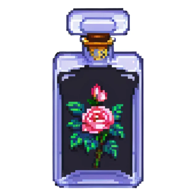 pixel art perfume bottle sticker