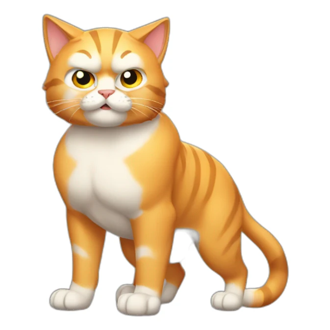 muscle cat sticker