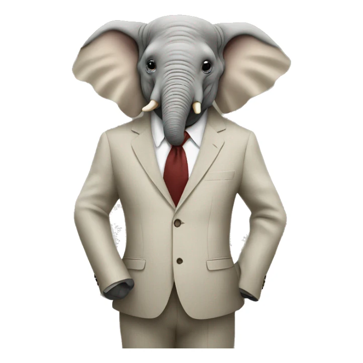 Elephant in Linen suit  sticker