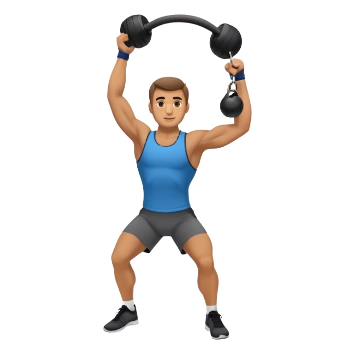 guy doing kettlebell swings sticker