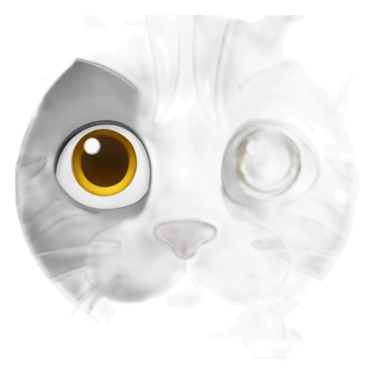 Striped grey cat with white paws sticker