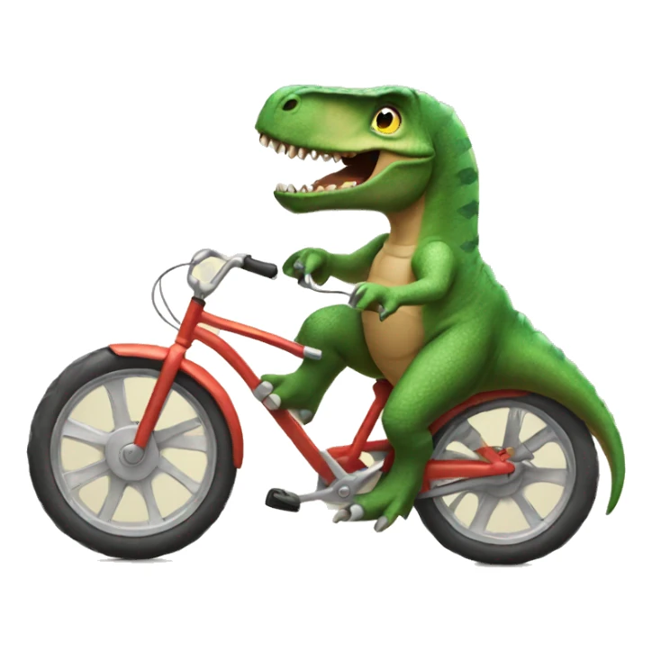 dinosaur riding a bike sticker