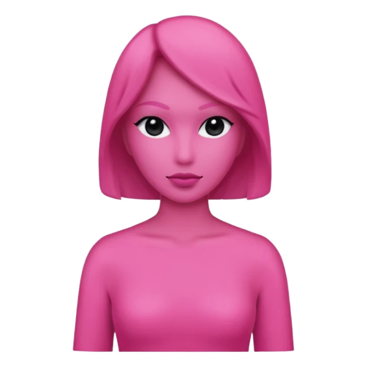 silueta de mujer rosa sin cara sticker