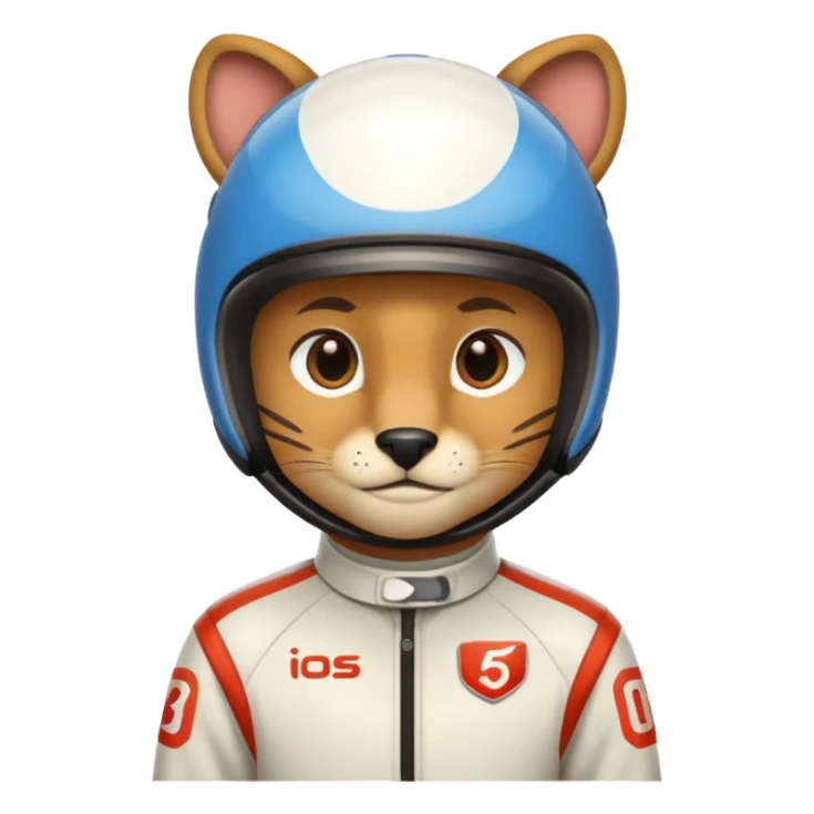 Animal in racing suit  sticker
