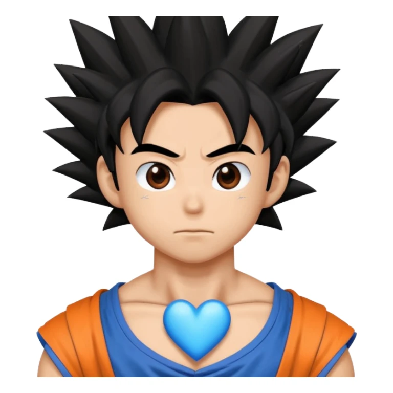 Goku con un corazón azul  sticker