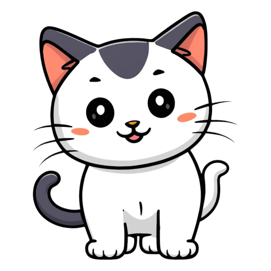 playful kedi cat sticker