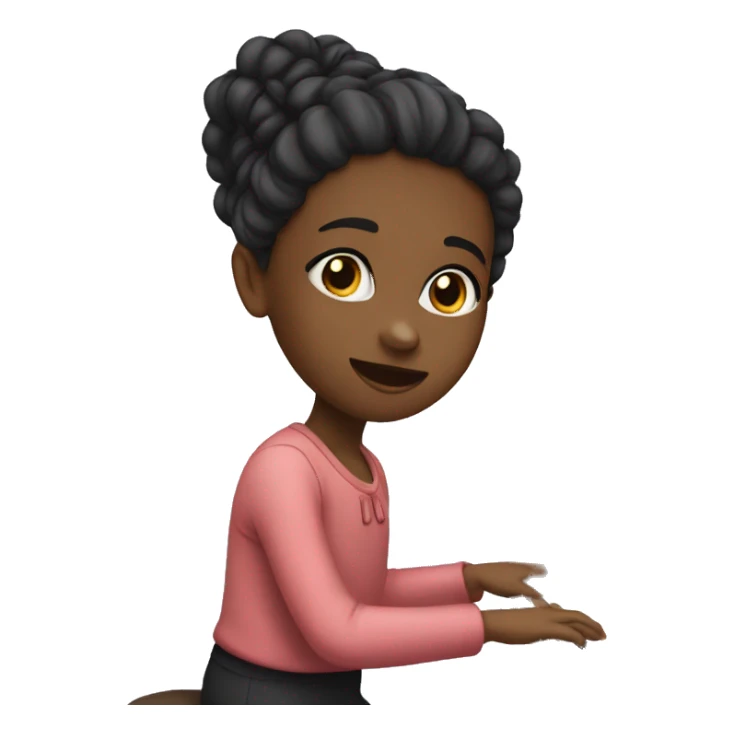 a girl play the piano  sticker