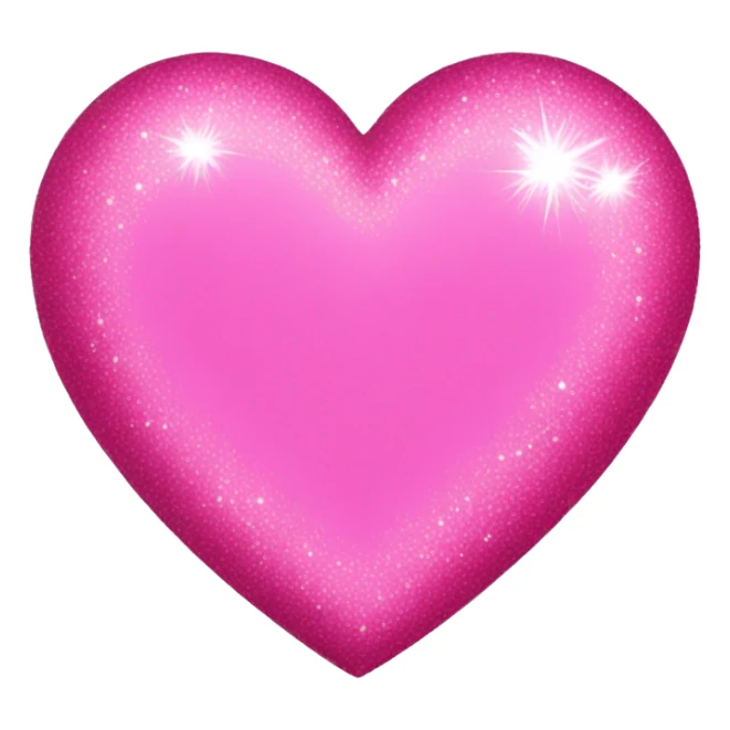pink sparkly heart  sticker