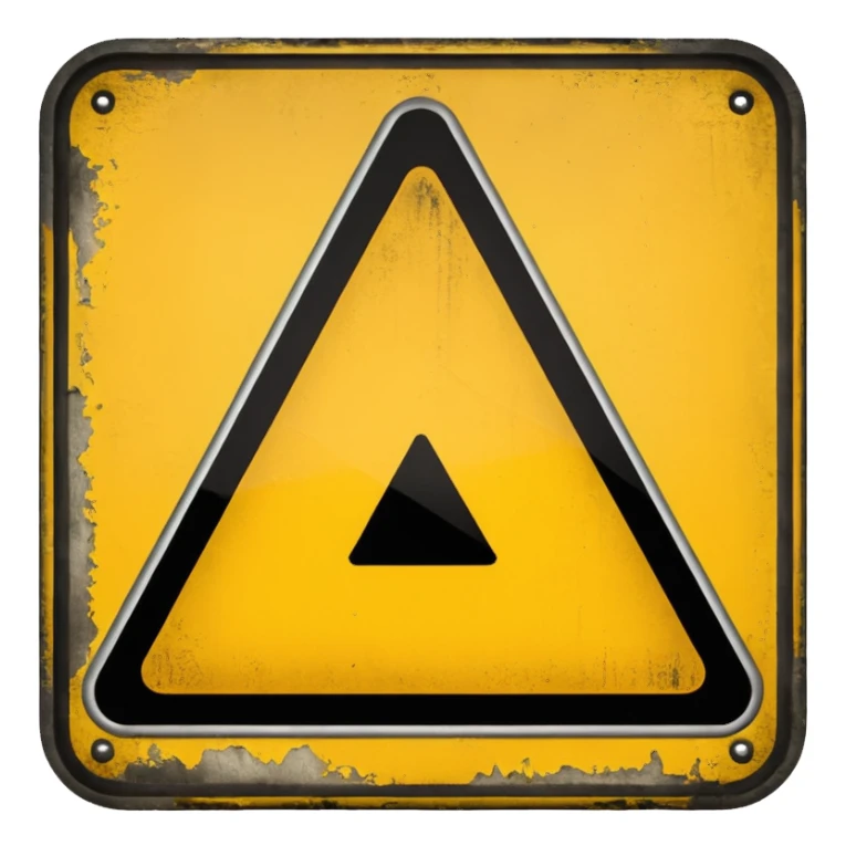 panneau attention  sticker