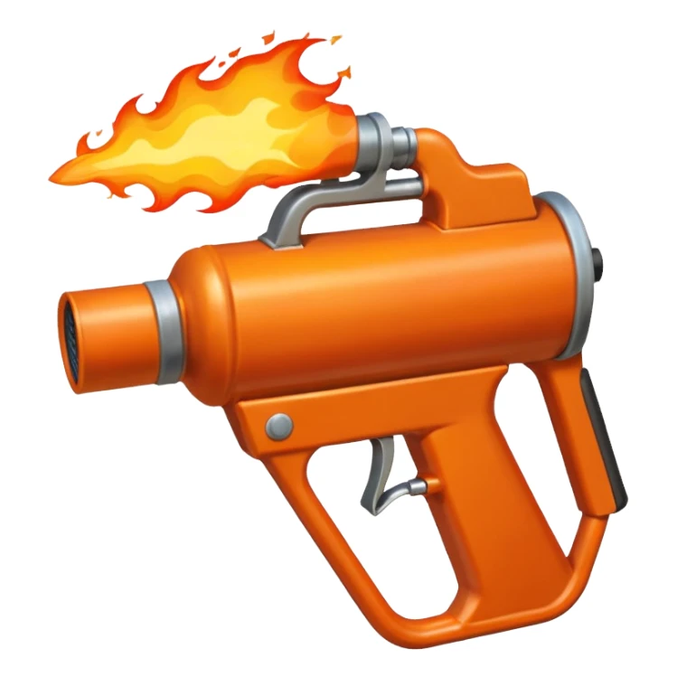 flame thrower realistic sticker
