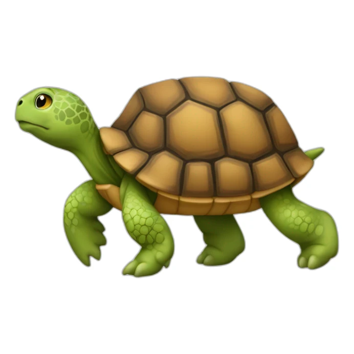 Une tortue sur une cheval sticker