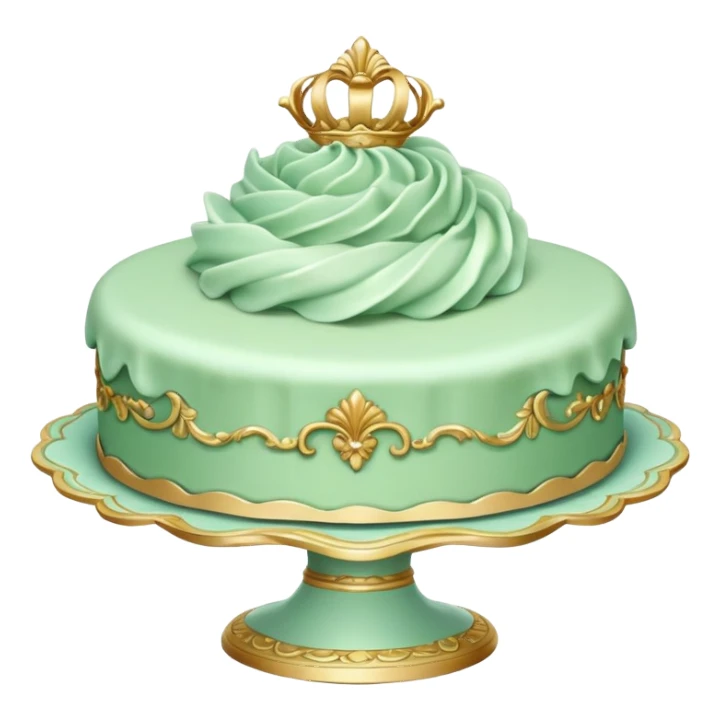 rococo regency green dessert sticker