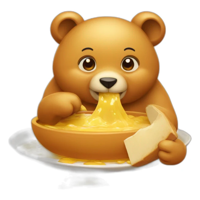 Ours qui mange du miel sticker