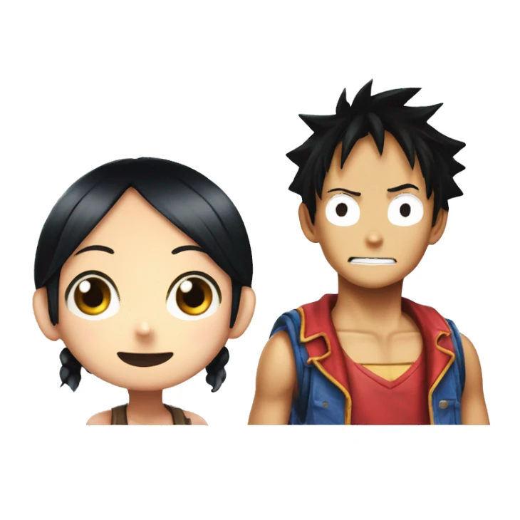 Luffy Y Nico Robin sticker