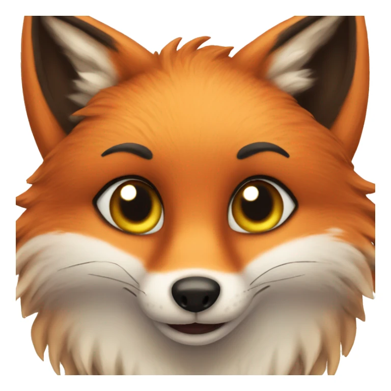 Heart-eyed fox sticker