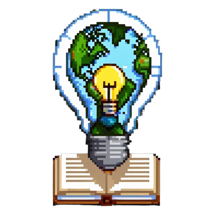 knowledge wiki icon with lightbulb and digital encyclopedia sticker