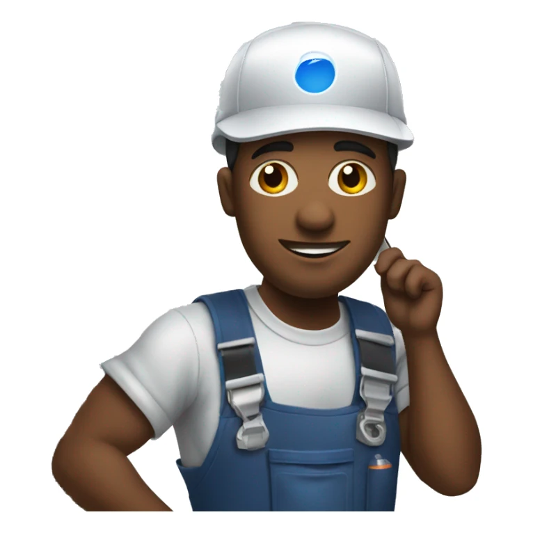 Black hvac tech working on condenser unit  sticker