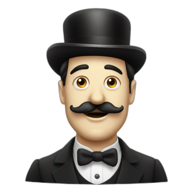 funny austrian chaplin moustache man sticker