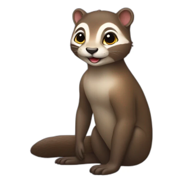 Macron sur une loutre sticker