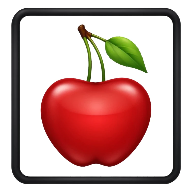 An ad going in between a cherry sticker