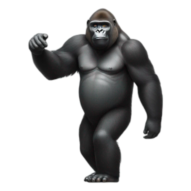 Gorilla greeting with Modi sticker