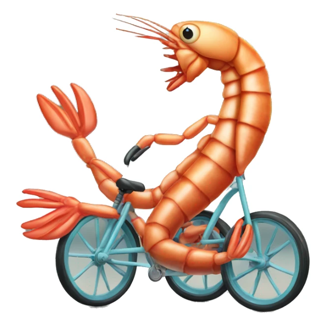 Shrimp on a tricycle  sticker