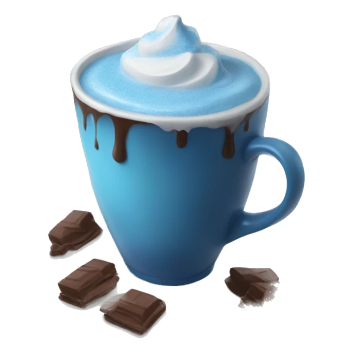 blue aesthetic hot chocolate  sticker