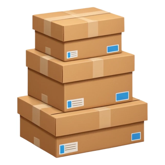 Cardboard boxes sticker