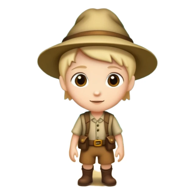 person exploring an enchanted forest sticker