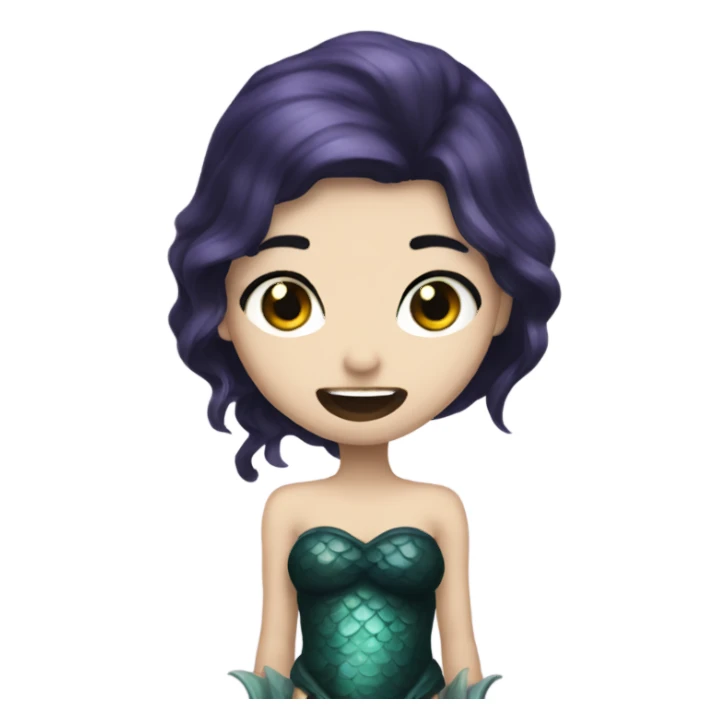 A half mermaid Helf vampire  sticker