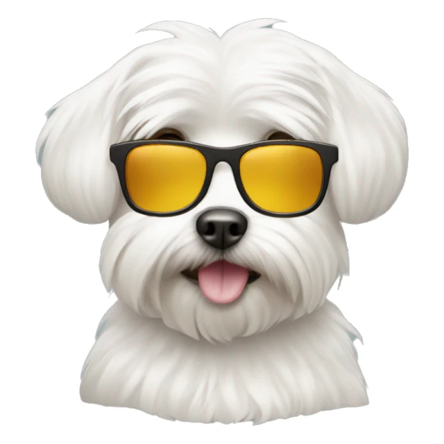 Maltese in sunglasses  sticker