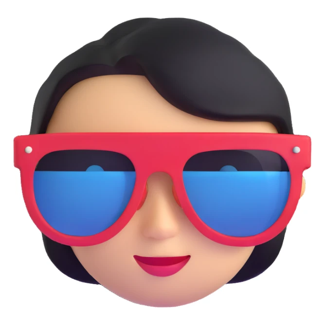 cool sunglasses face sticker